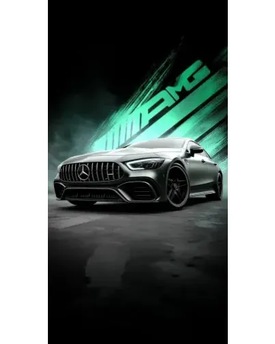 Чехол для Motorola Moto G87 5G с картинкой «Темный Mercedes AMG»