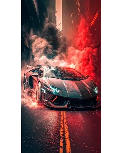 Чохол для Motorola Moto G87 5G з картинкою «Lamborghini червоний дим» Чохол для Motorola Moto G87 5G з картинкою «Lamborghini червоний дим»
