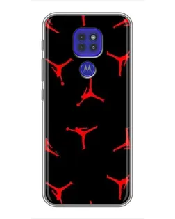 Чехол для Motorola MOTO G9 Play с картинкой «Jordan Red Pattern»