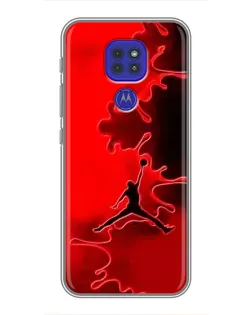 Чехол для Motorola MOTO G9 Play с картинкой «Jordan Red Smoke»