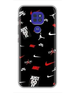 Чехол для Motorola MOTO G9 Play с картинкой «Nike Mix Pattern»