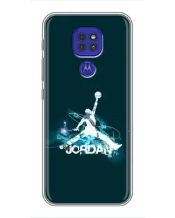 Чехол для Motorola MOTO G9 Play с картинкой «Jordan Blue Fire»