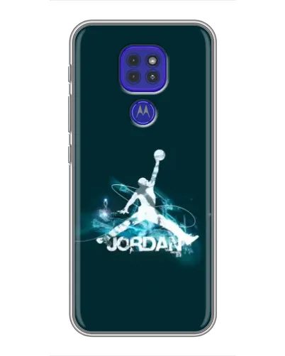 Чехол для Motorola MOTO G9 Play с картинкой «Jordan Blue Fire» Чехол для Motorola MOTO G9 Play с картинкой «Jordan Blue Fire»