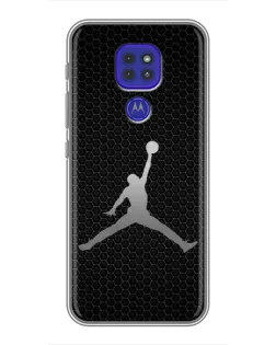 Чехол для Motorola MOTO G9 Play с картинкой «Jordan Dark Carbon»