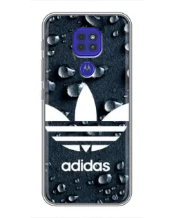 Чехол для Motorola MOTO G9 Play с картинкой «Adidas Trefoil Blue»