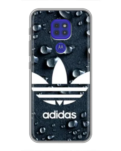 Чехол для Motorola MOTO G9 Play с картинкой «Adidas Trefoil Blue»
