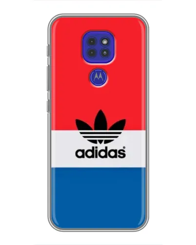 Чехол для Motorola MOTO G9 Play с картинкой «Ретро блоки Adidas»