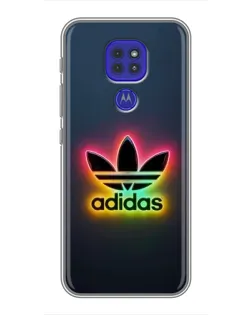 Чехол для Motorola MOTO G9 Play с картинкой «Неоновый Adidas»