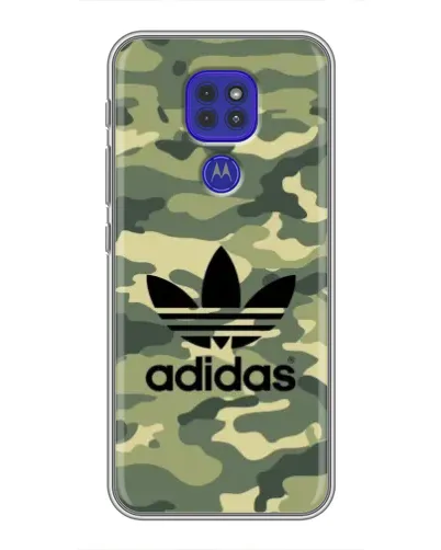 Чехол для Motorola MOTO G9 Play с картинкой «Милитари стиль Adidas»