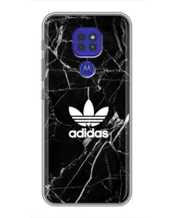 Чехол для Motorola MOTO G9 Play с картинкой «Белый мрамор Adidas»