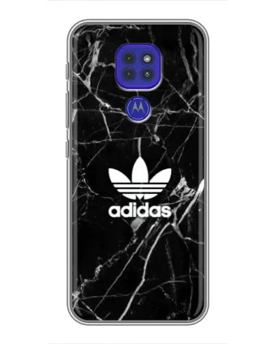 Чехол для Motorola MOTO G9 Play с картинкой «Белый мрамор Adidas»