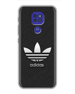 Чехол для Motorola MOTO G9 Play с картинкой «Adidas Карбоновая текстура»