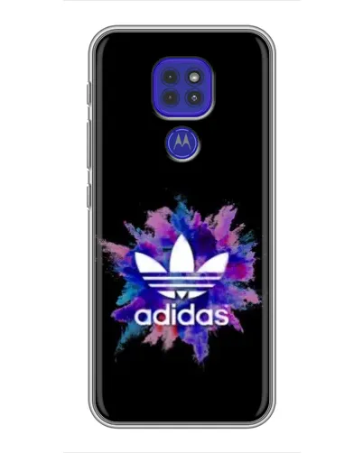 Чехол для Motorola MOTO G9 Play с картинкой «Взрыв красок Adidas»