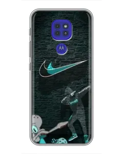 Чехол для Motorola MOTO G9 Play с картинкой «Спортивный арт Nike»