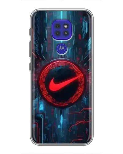 Чохол для Motorola MOTO G9 Play з картинкою «Техногенний стиль Nike»