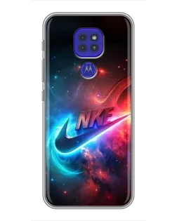 Чохол для Motorola MOTO G9 Play з картинкою «Вогняний логотип Nike»