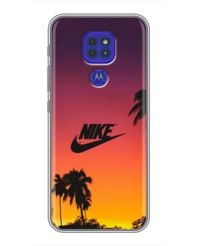 Чохол для Motorola MOTO G9 Play з картинкою «Nike на заході сонця»