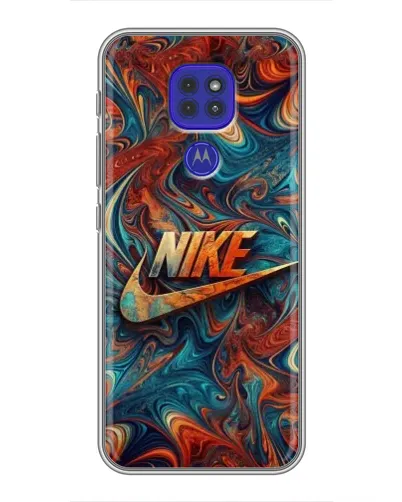 Чохол для Motorola MOTO G9 Play з картинкою «Nike в абстракції»
