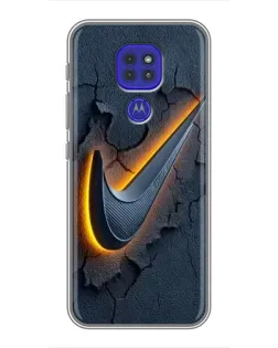 Чохол для Motorola MOTO G9 Play з картинкою «Об'ємний логотип Найк»