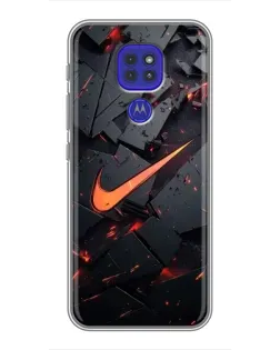 Чохол для Motorola MOTO G9 Play з картинкою «Nike — ефект розломів»