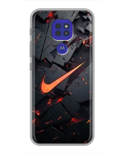 Чохол для Motorola MOTO G9 Play з картинкою «Nike — ефект розломів»