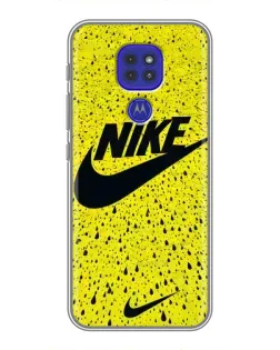 Чохол для Motorola MOTO G9 Play з картинкою «Жовтий текстурний Nike»