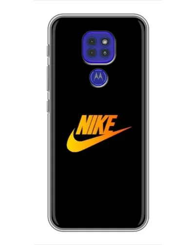 Чохол для Motorola MOTO G9 Play з картинкою «Золотий логотип Nike»