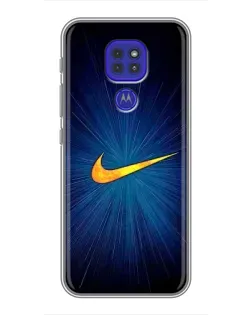 Чехол для Motorola MOTO G9 Play с картинкой «Синий пульс Nike»