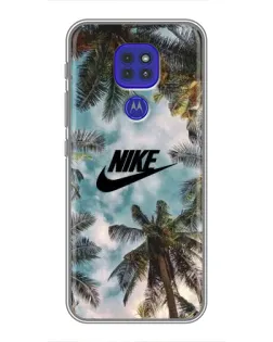 Чехол для Motorola MOTO G9 Play с картинкой «Тропический принт Nike»