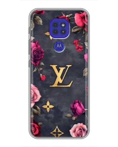Чохол для Motorola MOTO G9 Play з картинкою «Квітковий Louis Vuitton»
