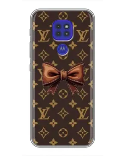 Чохол для Motorola MOTO G9 Play з картинкою «LV з бантом»