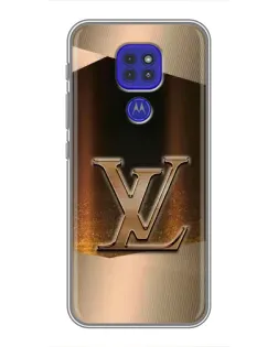 Чохол для Motorola MOTO G9 Play з картинкою «LV — золоте сяйво»