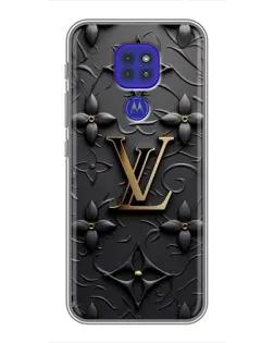 Чохол для Motorola MOTO G9 Play з картинкою «Шкіряна текстура LV»