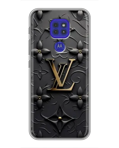 Чохол для Motorola MOTO G9 Play з картинкою «Шкіряна текстура LV»