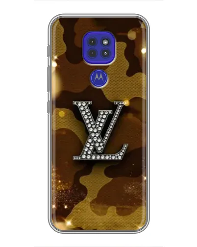 Чохол для Motorola MOTO G9 Play з картинкою «Камуфляжний Louis Vuitton»
