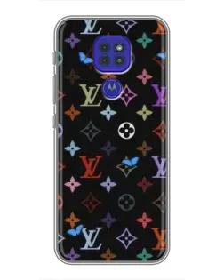 Чохол для Motorola MOTO G9 Play з картинкою «Кольорова монограма LV»