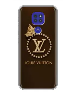 Чохол для Motorola MOTO G9 Play з картинкою «LV — золота печатка»