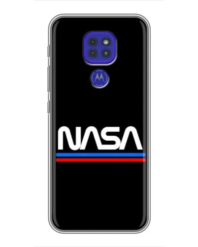 Чохол для Motorola MOTO G9 Play з картинкою «NASA — класика Red Blue» Чохол для Motorola MOTO G9 Play з картинкою «NASA — класика Red Blue»