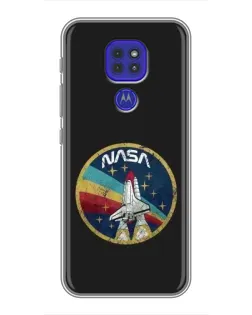 Чехол для Motorola MOTO G9 Play с картинкой «NASA — эмблема миссии»