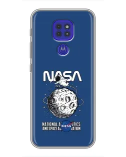Чохол для Motorola MOTO G9 Play з картинкою «NASA — місячна місія»