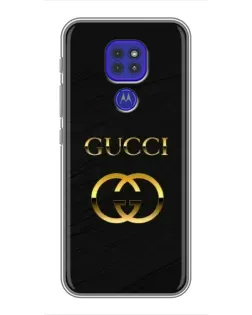 Чохол для Motorola MOTO G9 Play з картинкою «Золотий логотип Gucci»