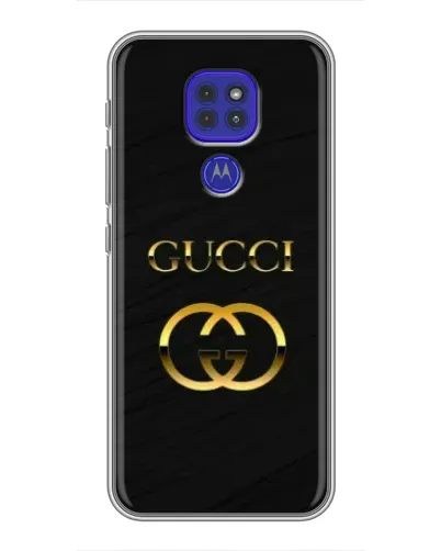 Чохол для Motorola MOTO G9 Play з картинкою «Золотий логотип Gucci»