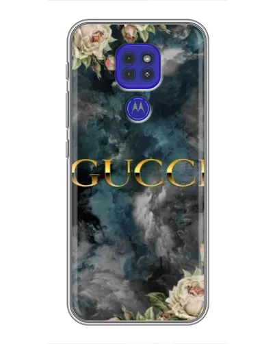 Чохол для Motorola MOTO G9 Play з картинкою «Абстрактні квіти Gucci»