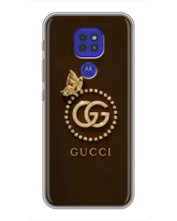 Чохол для Motorola MOTO G9 Play з картинкою «Gucci — золотий метелик»