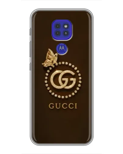 Чохол для Motorola MOTO G9 Play з картинкою «Gucci — золотий метелик»