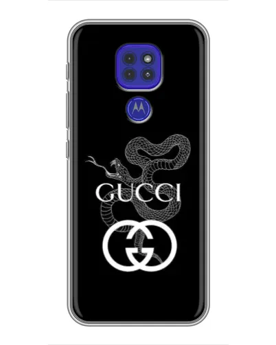 Чохол для Motorola MOTO G9 Play з картинкою «Gucci — срібна змія»