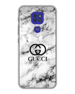 Чохол для Motorola MOTO G9 Play з картинкою «Gucci — мармуровий шик»