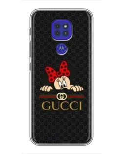 Чохол для Motorola MOTO G9 Play з картинкою «Мінні Маус Gucci — чорний»