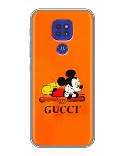 Чехол для Motorola MOTO G9 Play с картинкой «Микки Маус Gucci — оранж»