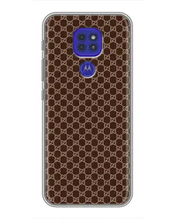 Чехол для Motorola MOTO G9 Play с картинкой «Gucci — шоколадная сетка»